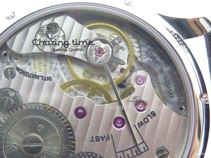 MIROTIME 0501 Sustainable Portuguese IW545408 White Dial ZF 1:1 Best Edition On Dark Blue Leather Strap 7335